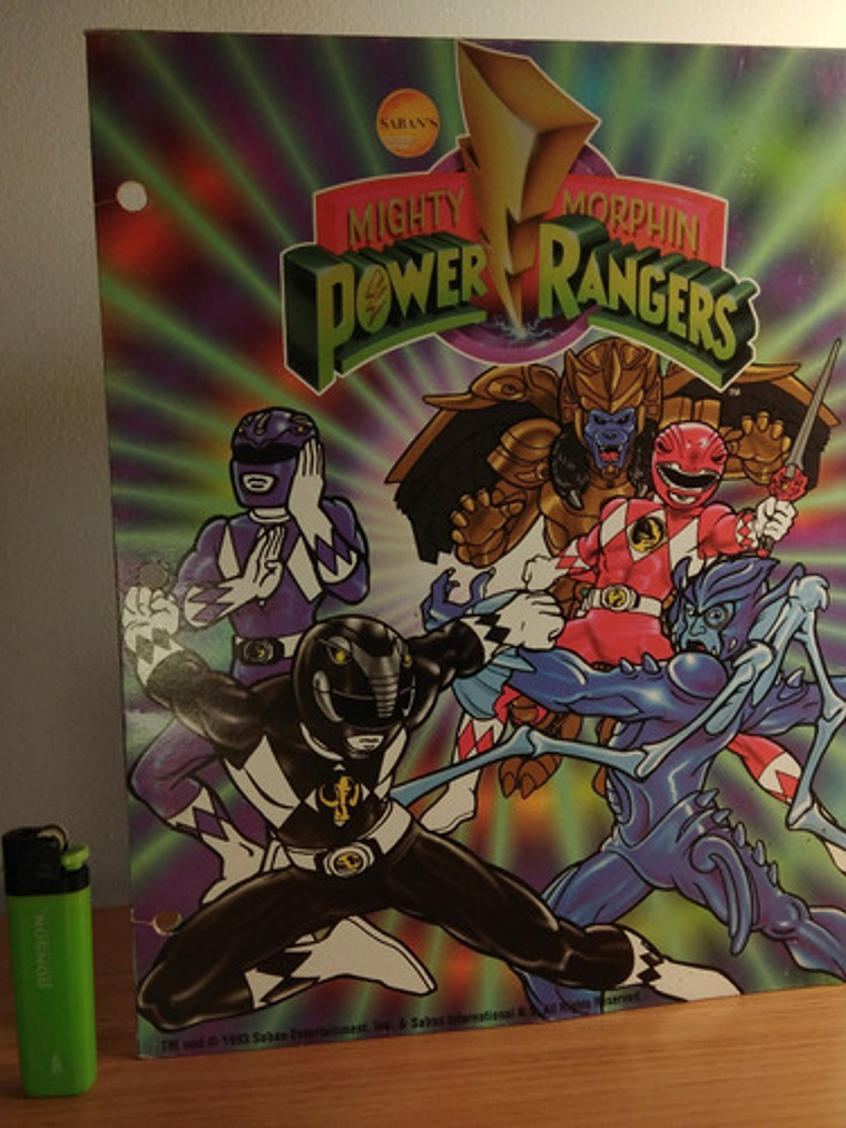 Power Rangers Carpeta Ligera 1993 7