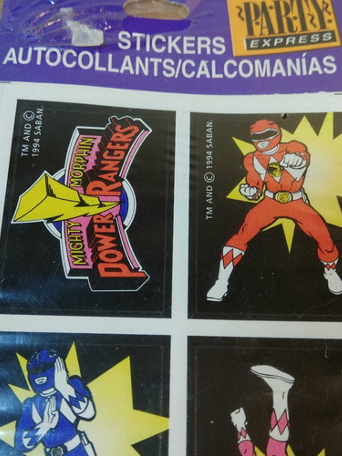 Power Rangers Stickers Saban 1994 3