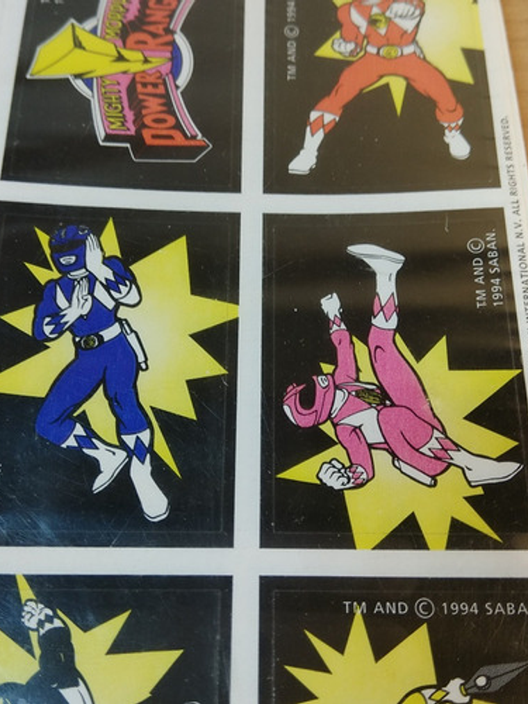 Power Rangers Stickers Saban 1994 4