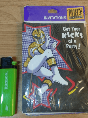Power Rangers 8x Invitaciones Cumpleaños 1994