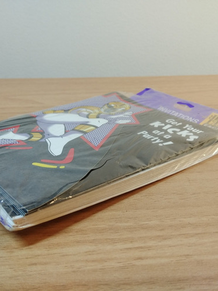 Power Rangers 8x Invitaciones Cumpleaños 1994 4