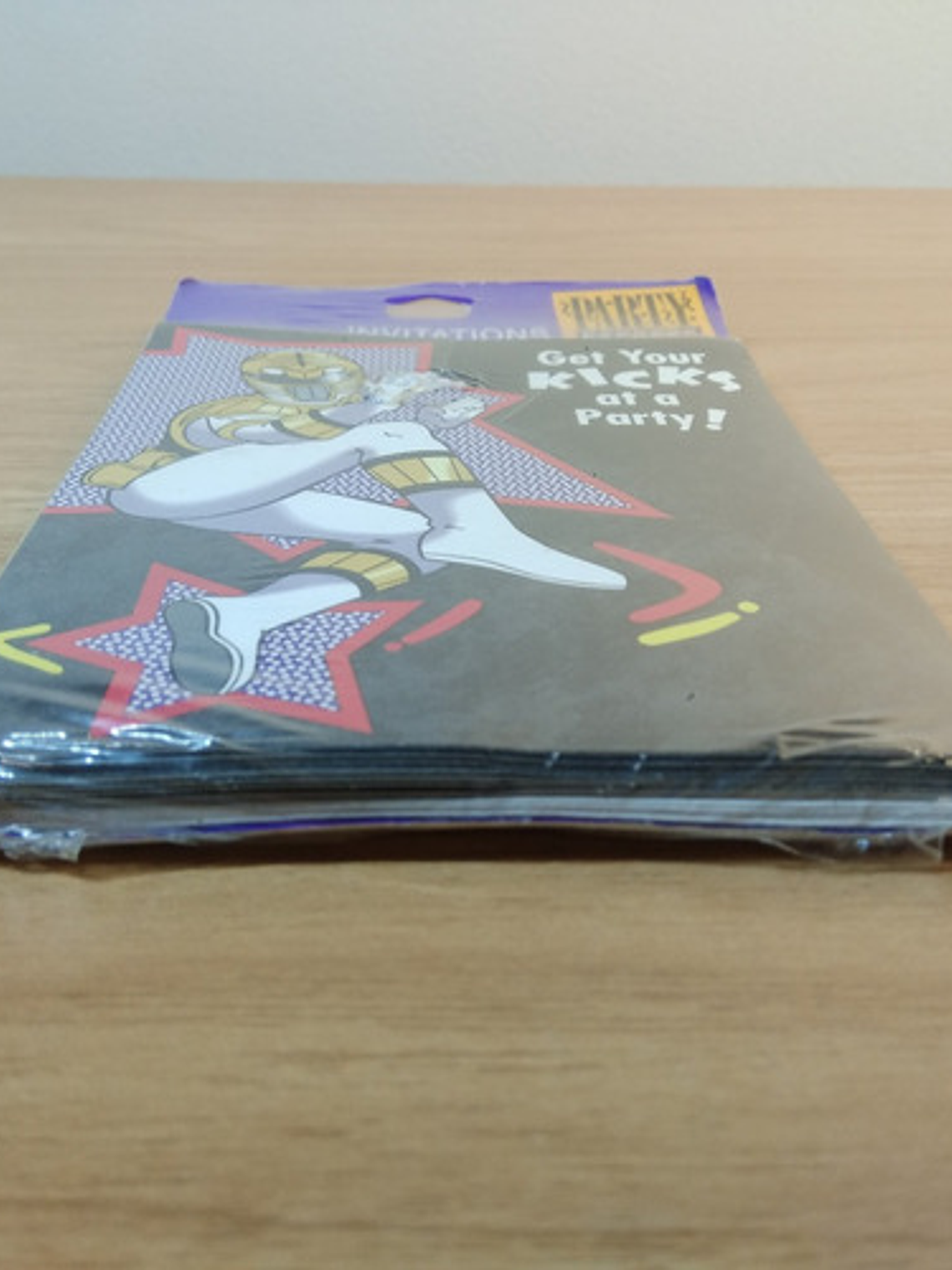 Power Rangers 8x Invitaciones Cumpleaños 1994 Sellado 6