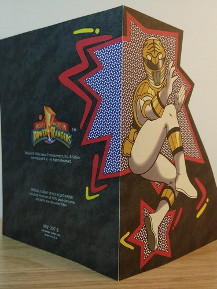 Power Rangers 8x Invitaciones Cumpleaños 1994 Sellado 7