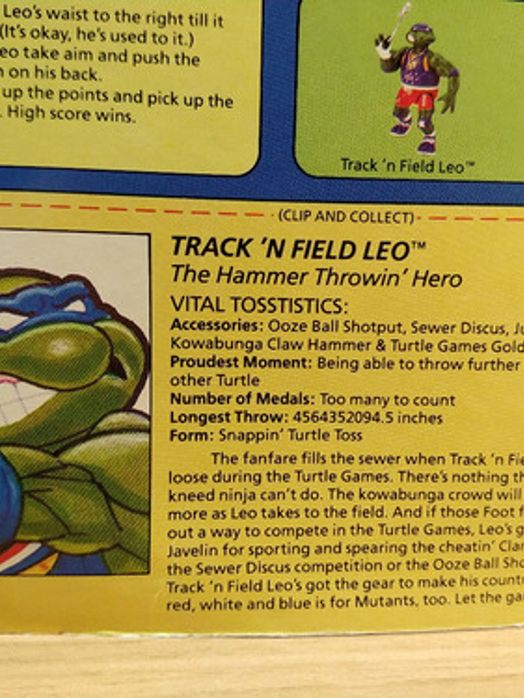 Track N' Field Leo 1992 Tmnt ! Turtle Games Tortugas Ninja 7