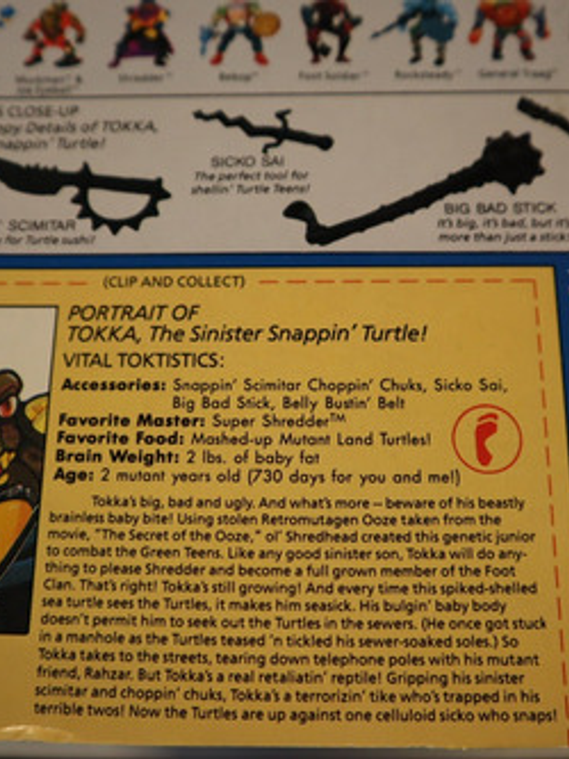 Tokka 1991 Tmnt ! Tortugas Ninja 90s Vintage 5