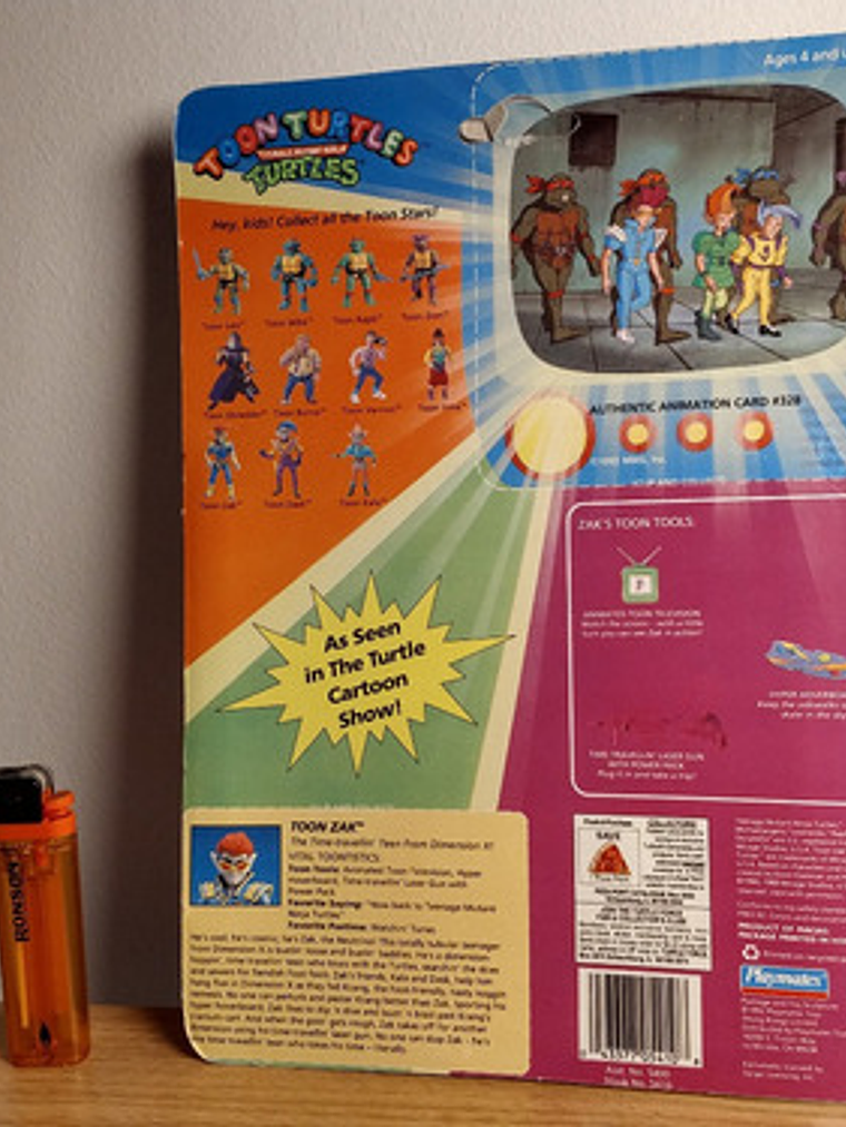 Toon Zak 1993 Tmnt ! Toon Turtles Tortugas Ninja 90s Vintage 9