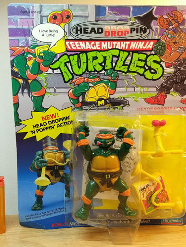 Headdroppin Mike 1991 Tmnt ! Michelangelo Wacky Action Ninja 2