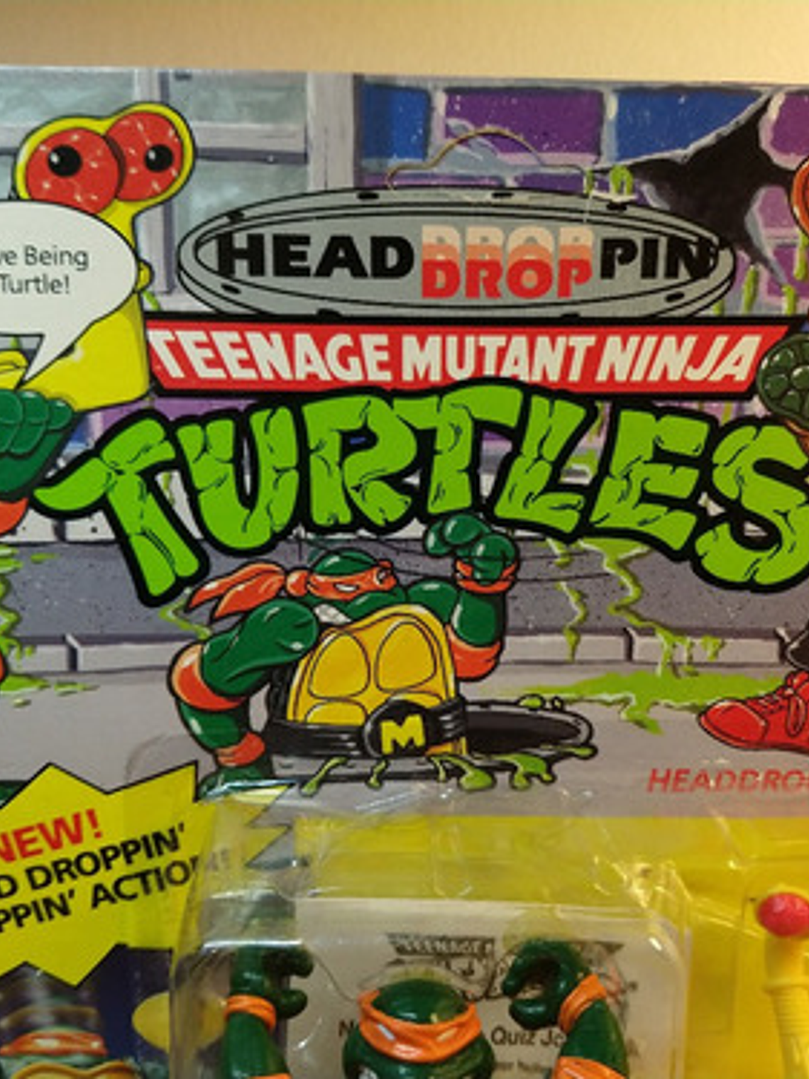 Headdroppin Mike 1991 Tmnt ! Michelangelo Wacky Action Ninja 3