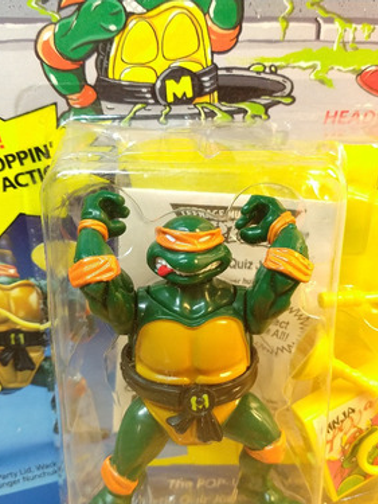 Headdroppin Mike 1991 Tmnt ! Michelangelo Wacky Action Ninja 4
