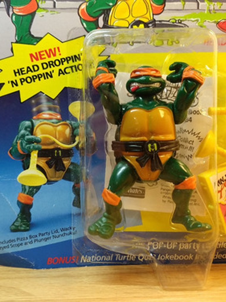 Headdroppin Mike 1991 Tmnt ! Michelangelo Wacky Action Ninja 5