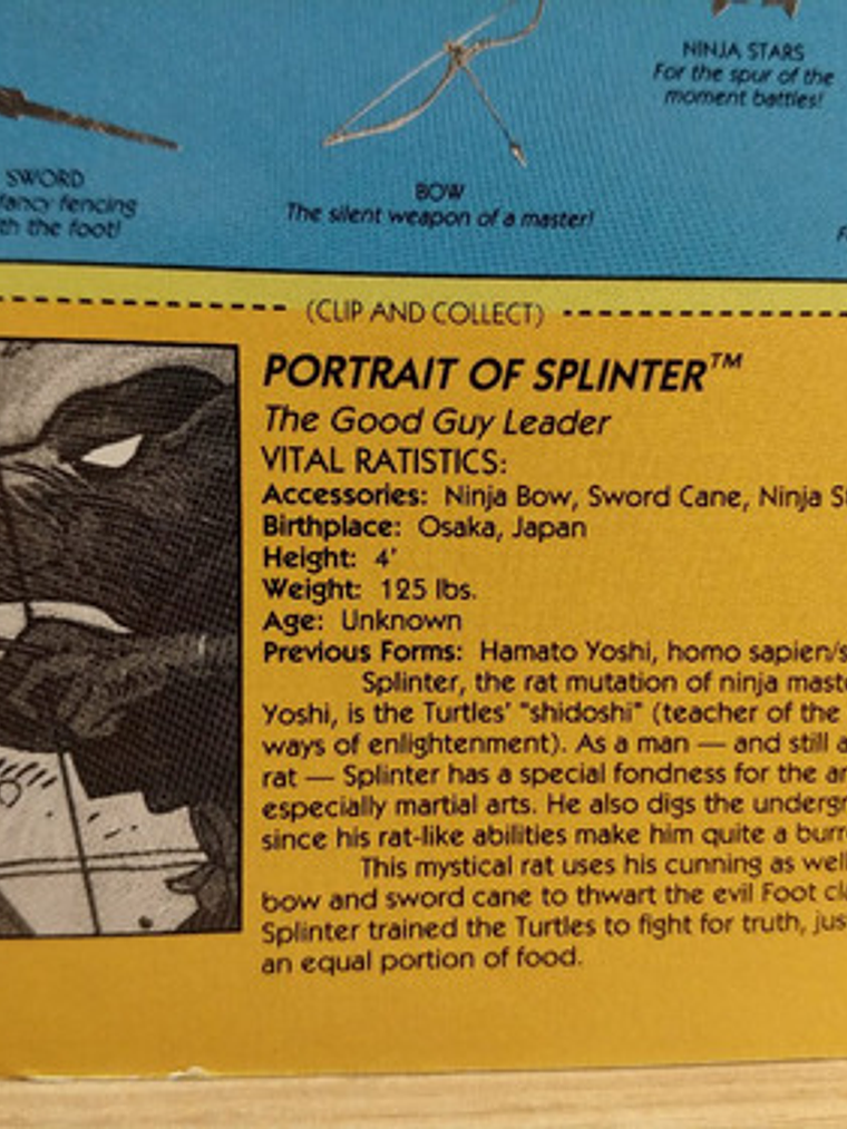 Splinter 1994 Tmnt ! 90s Tortugas Ninja Vintage 9