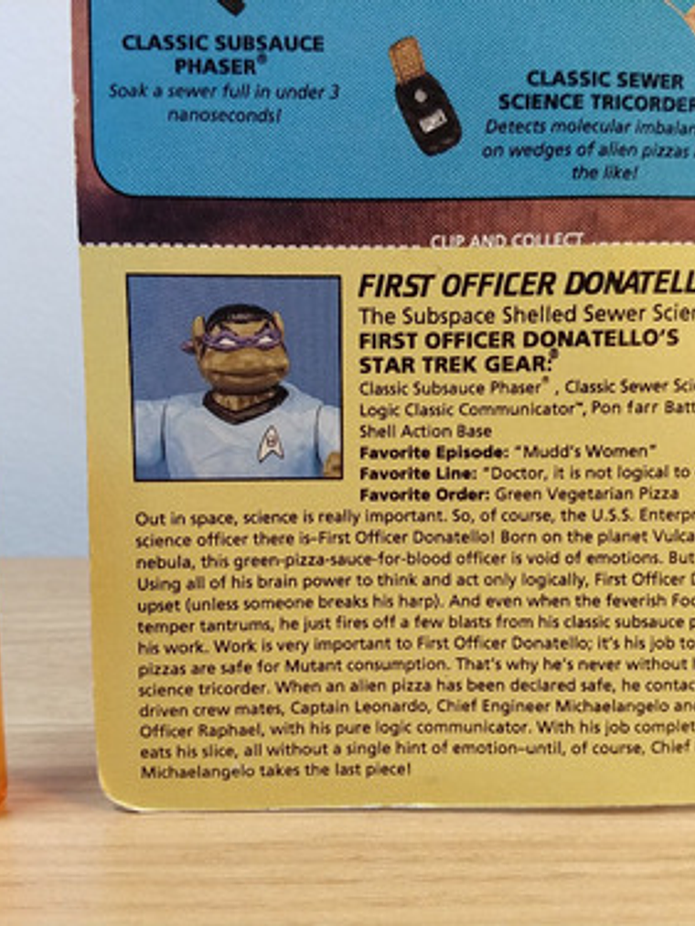 First Officer Donatello 1994 Tmnt ! Don Star Trek Spock 90s 7
