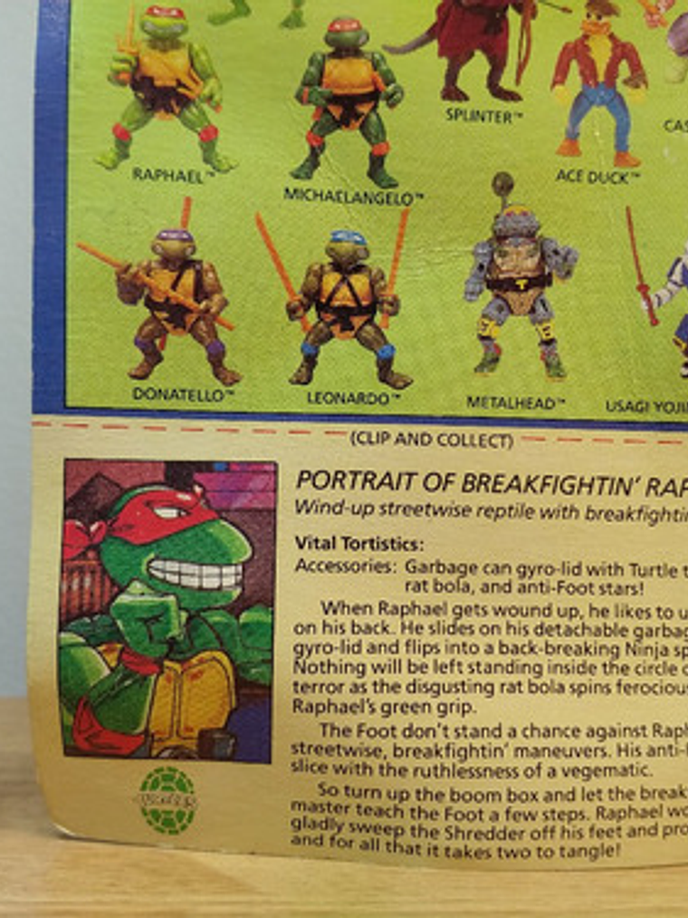 Breakfighting Raphael 1989 Tmnt ! Rafael Wacky Action 90s 9