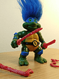 Turtle Troll Leo 1993 Tmnt ! Leonardo Turtle Trolls 90s - Miniatura 2