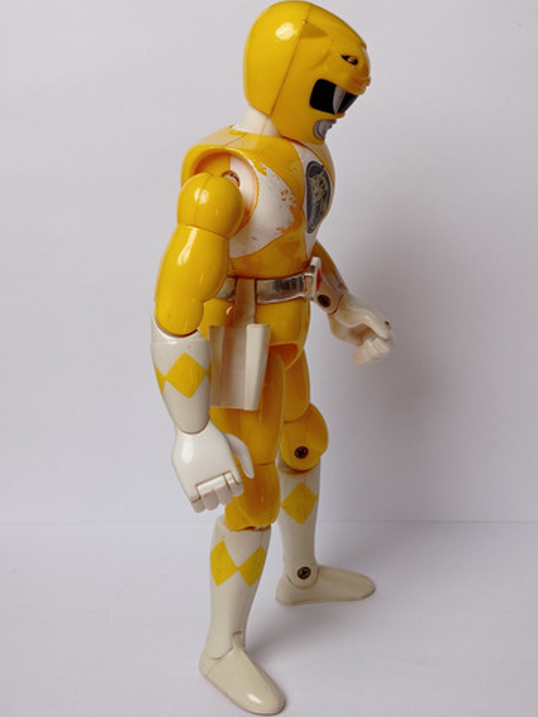 Yellow Ranger (detalle) 1993 Power Rangers Bandai 6
