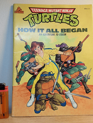 Libro Colorear Tmnt 1988 Vintage Tortugas Ninja 80s 