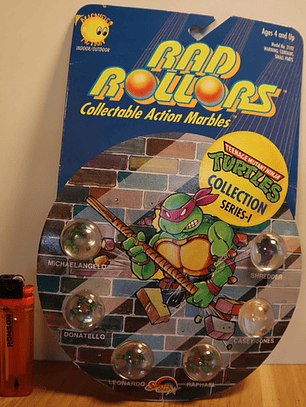 6 Bolitas Coleccionables 1990 Tortugas Ninja Tmnt Radrollers