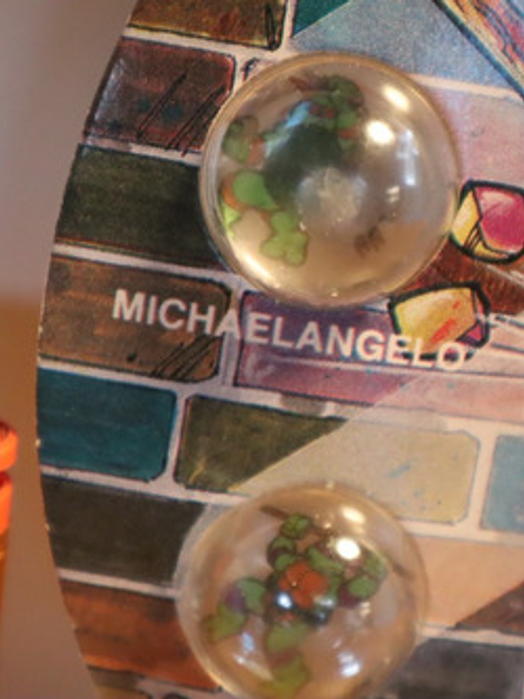 6 Bolitas Coleccionables 1990 Tortugas Ninja Tmnt Radrollers 3