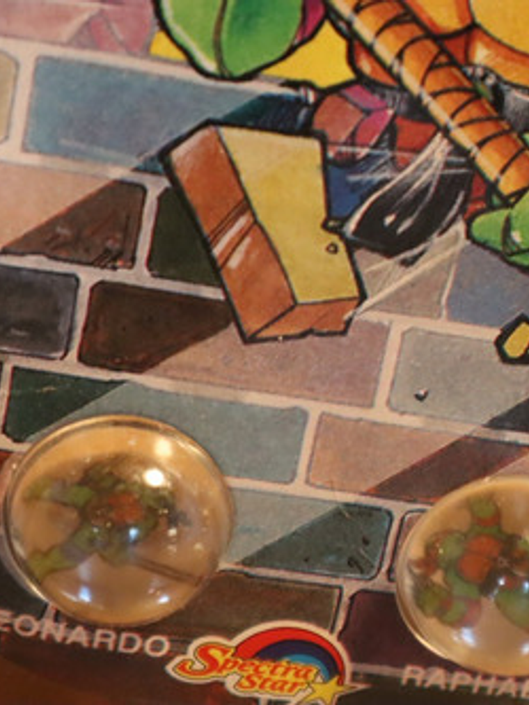 6 Bolitas Coleccionables 1990 Tortugas Ninja Tmnt Radrollers 4