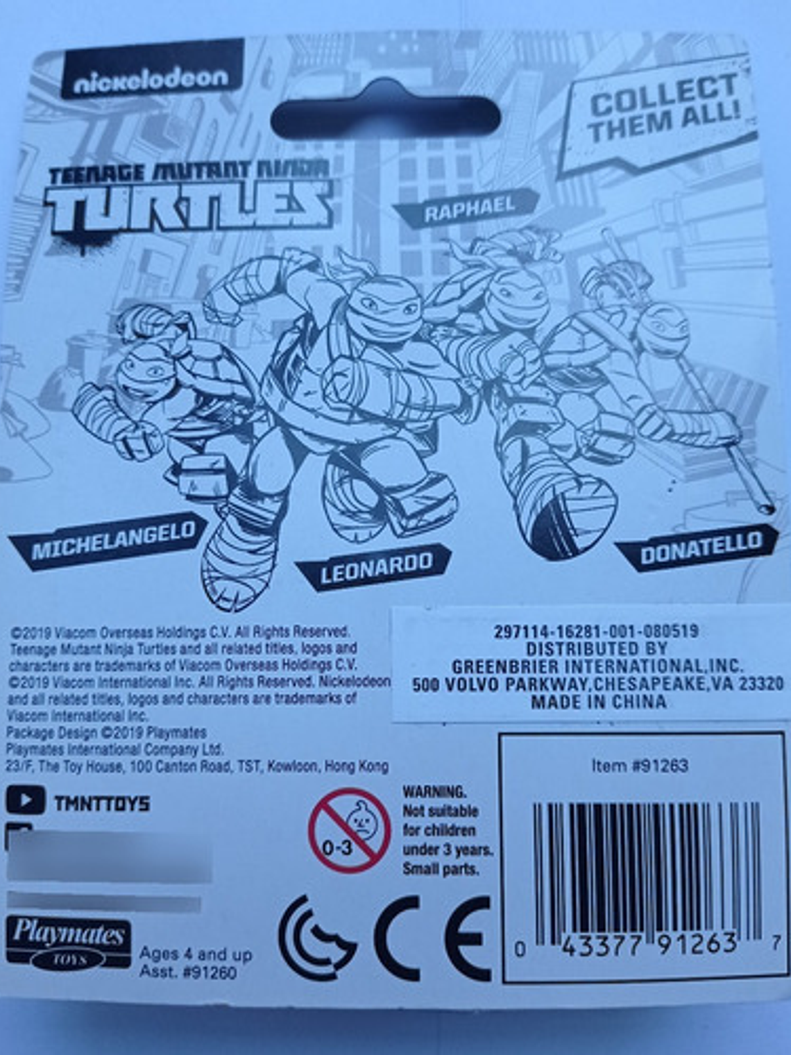 Miniatura Michelangelo 2019 Tmnt Playmates Nickelodeon Ninja 4