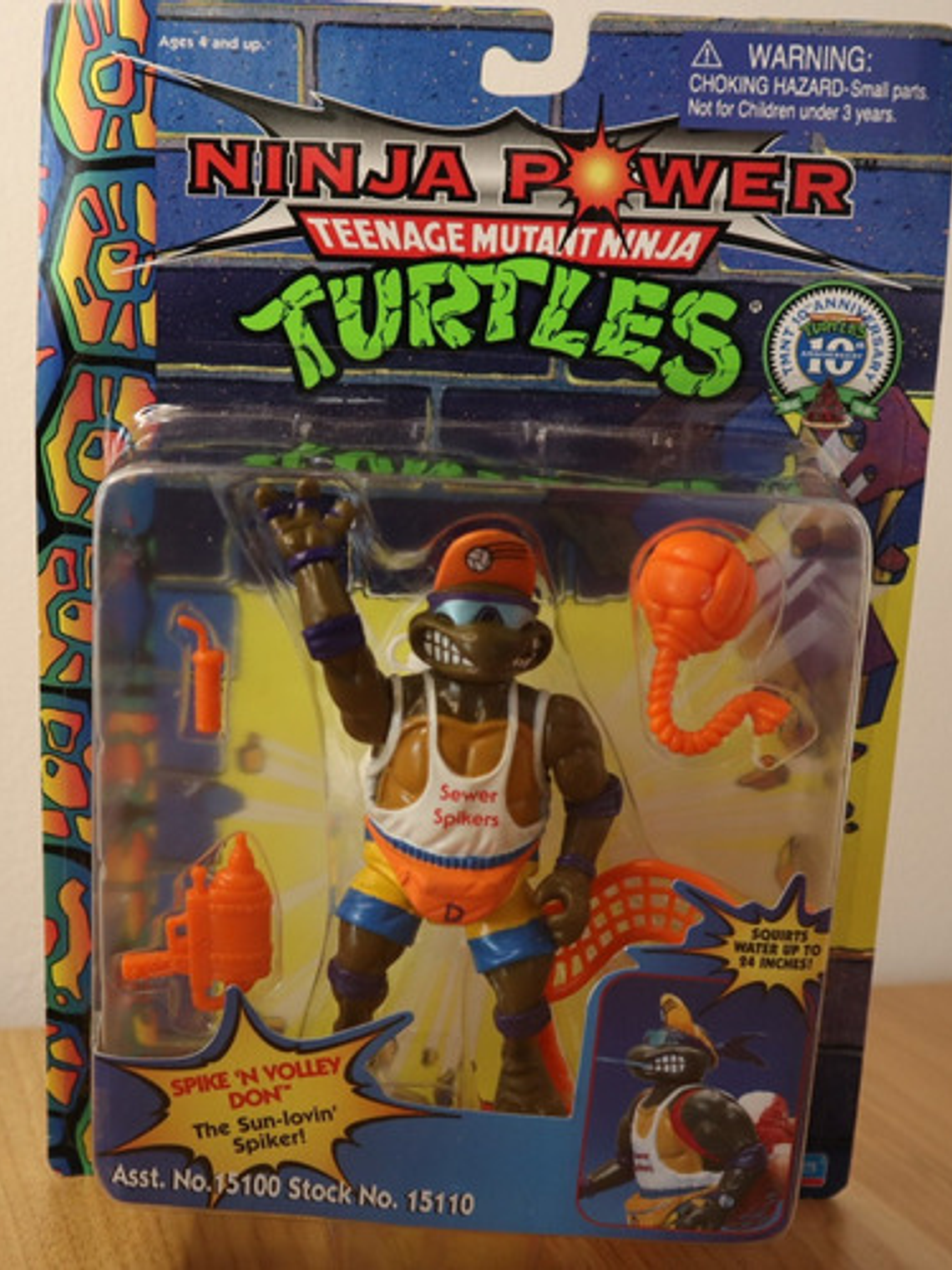 Spike N Volley Don 1996 Tmnt ! Donatello Ninja Power Tortuga 1