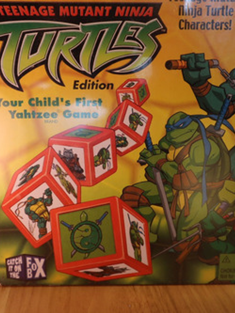 Yahtzee Jr. Tmnt 2003 Hasbro Milton Bradley Tortugas Ninja 2