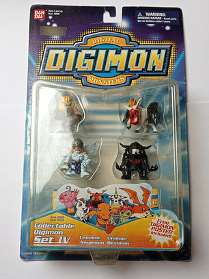 Digimon Set Iv 2000 Bandai Leomon Unimon Angemon Devimon
