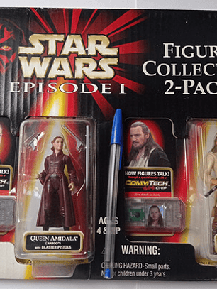 Amidala Y Qui-gon Jinn 1999 Star Wars Ep 1 Hasbro Commtech