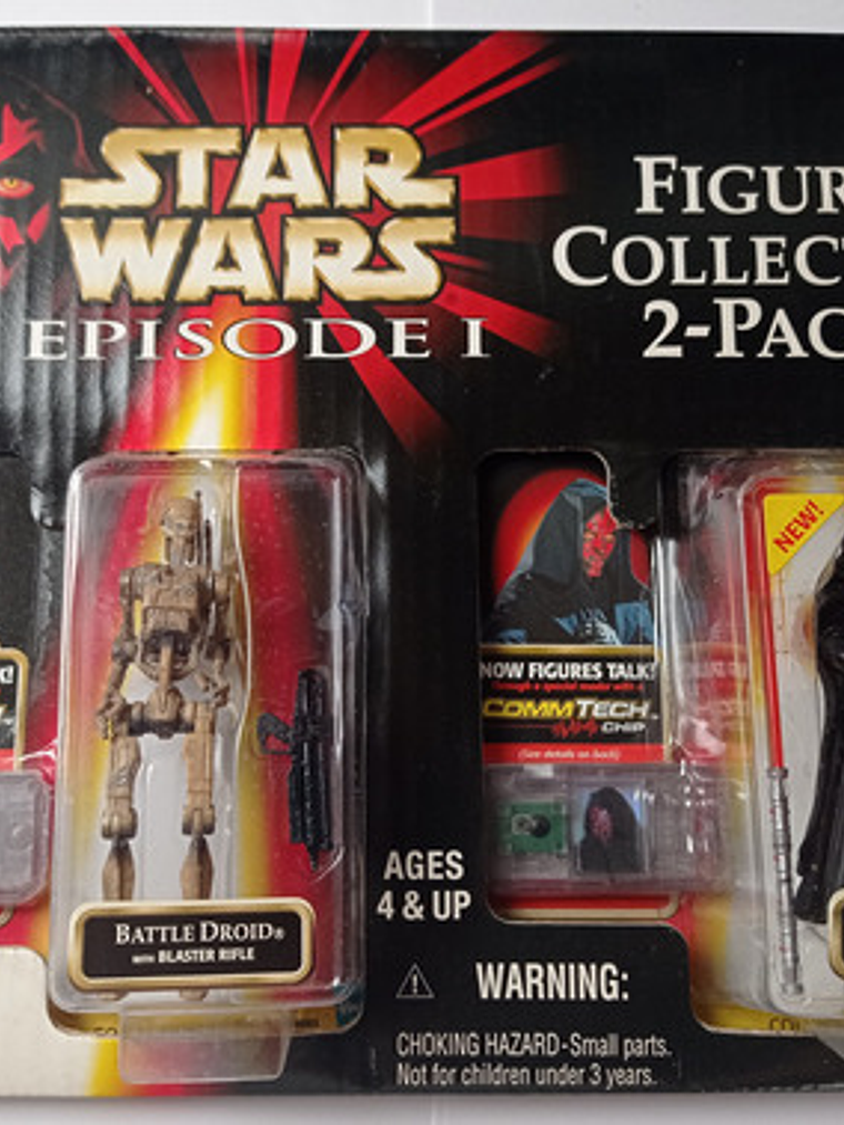 Darth Maul Y Battle Droid 1999 Star Wars E 1 Hasbro Commtech 1