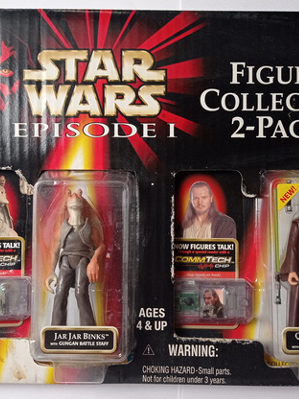 Jar Jar Binks Y Qui-gon 1999 Star Wars Ep 1 Hasbro Commtech 1