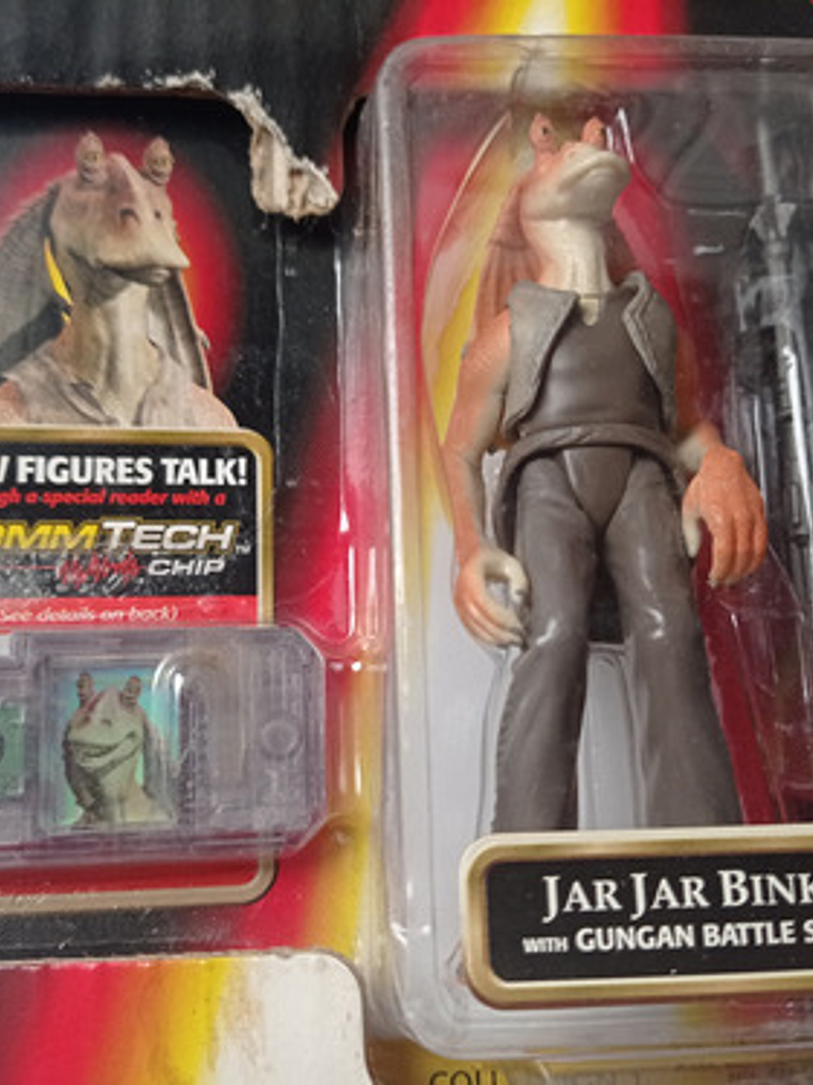 Jar Jar Binks Y Qui-gon 1999 Star Wars Ep 1 Hasbro Commtech 2