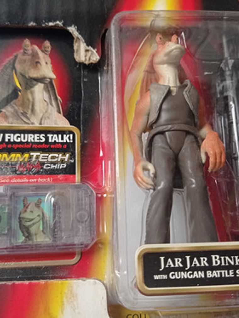 Jar Jar Binks Y Qui-gon 1999 Star Wars Ep 1 Hasbro Commtech 2