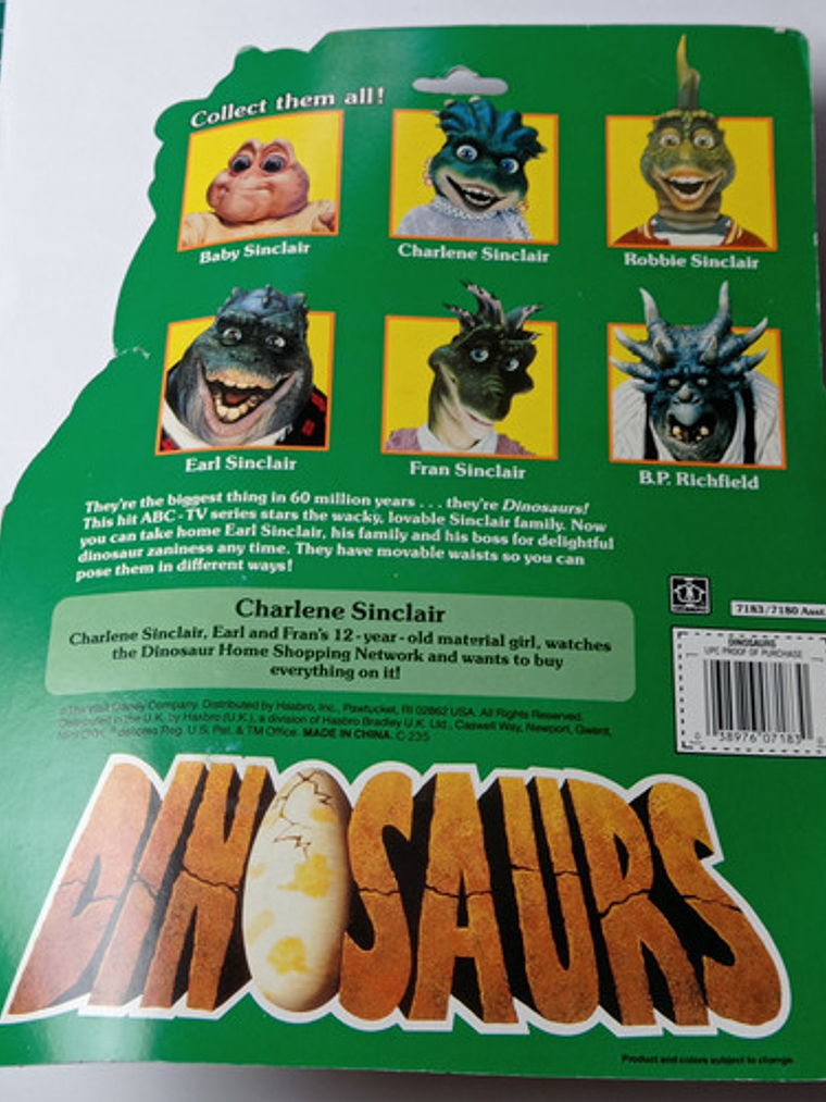 Charlene Sinclair 1991 Hasbro Dinosaurios Disney Original 6