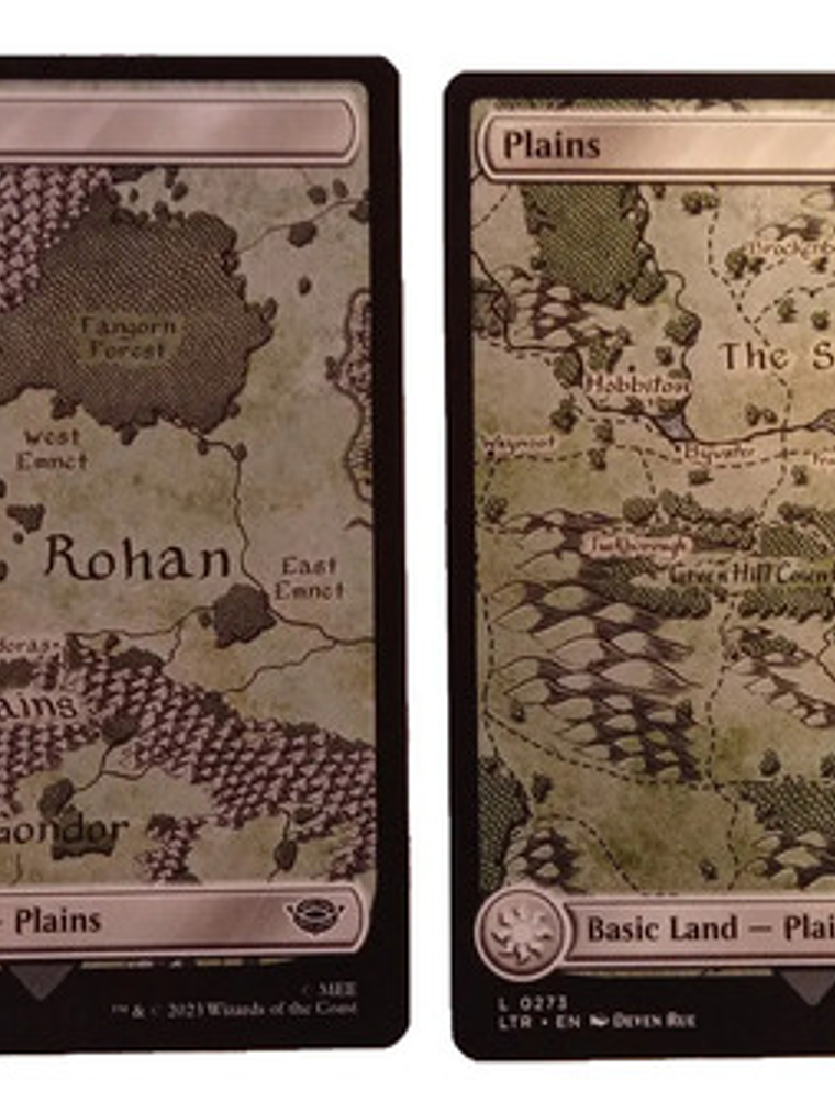 2 Cartas Magic Lord Of The Rings Plains Lands Mtg Lotr 1