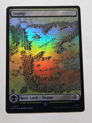 Carta Magic Lord Of The Rings Swamp Land (foil) Mtg Lotr