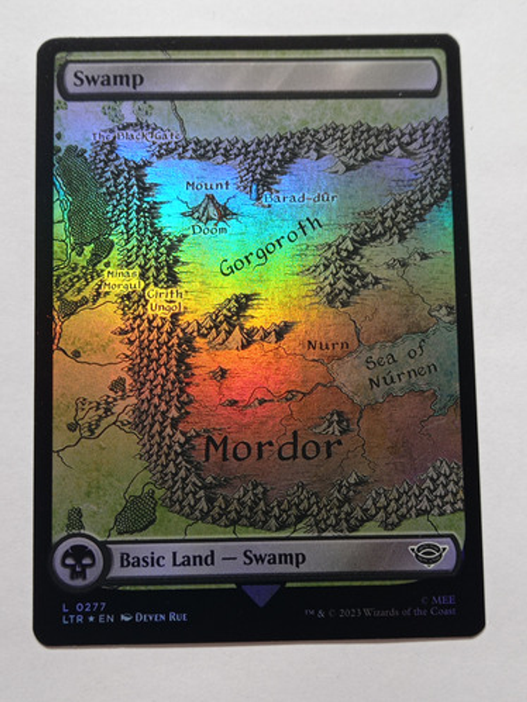 Carta Magic Lord Of The Rings Swamp Land (foil) Mtg Lotr 1