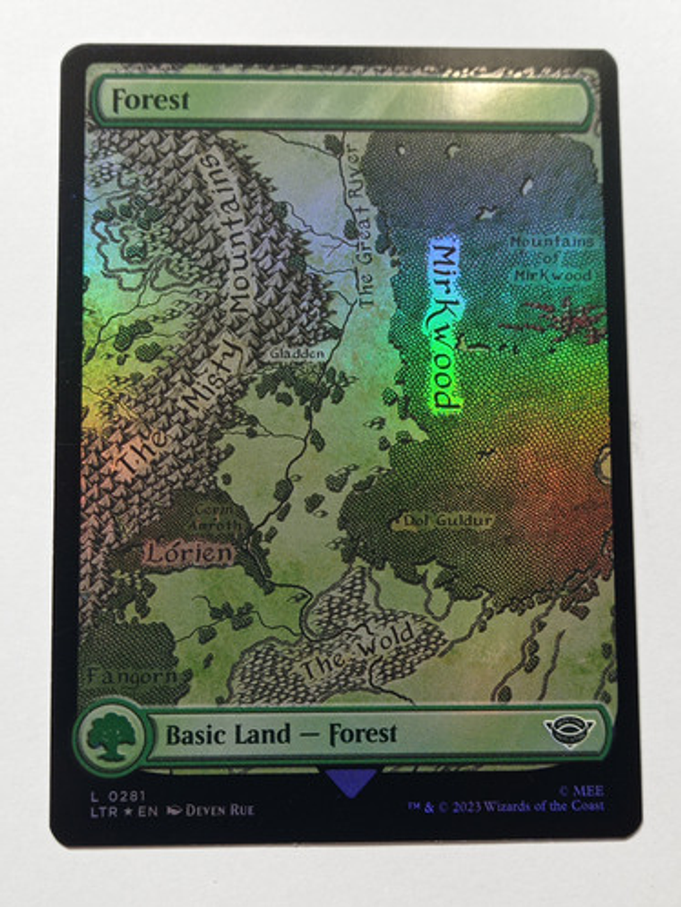 Carta Magic Lord Of The Rings Forest Land (foil) Mtg Lotr 1