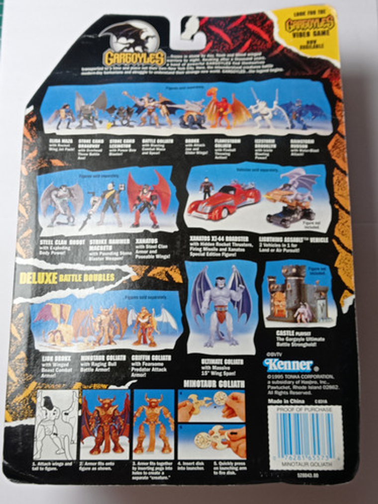Minotaur Goliath 1995 Gargoyles Deluxe Battle Doubles Kenner 7