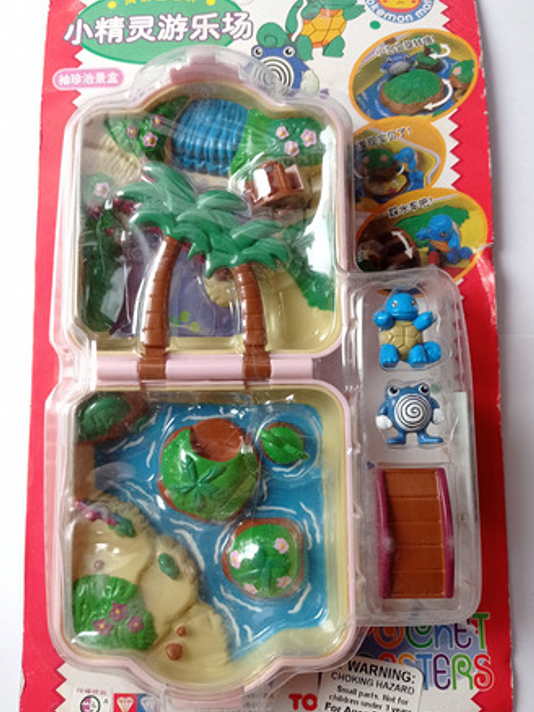 Pokemon Mate Poliwhirl Squirtle 1998 Tomy Nintendo Pocket 1