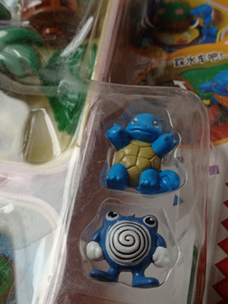 Pokemon Mate Poliwhirl Squirtle 1998 Tomy Nintendo Pocket 3