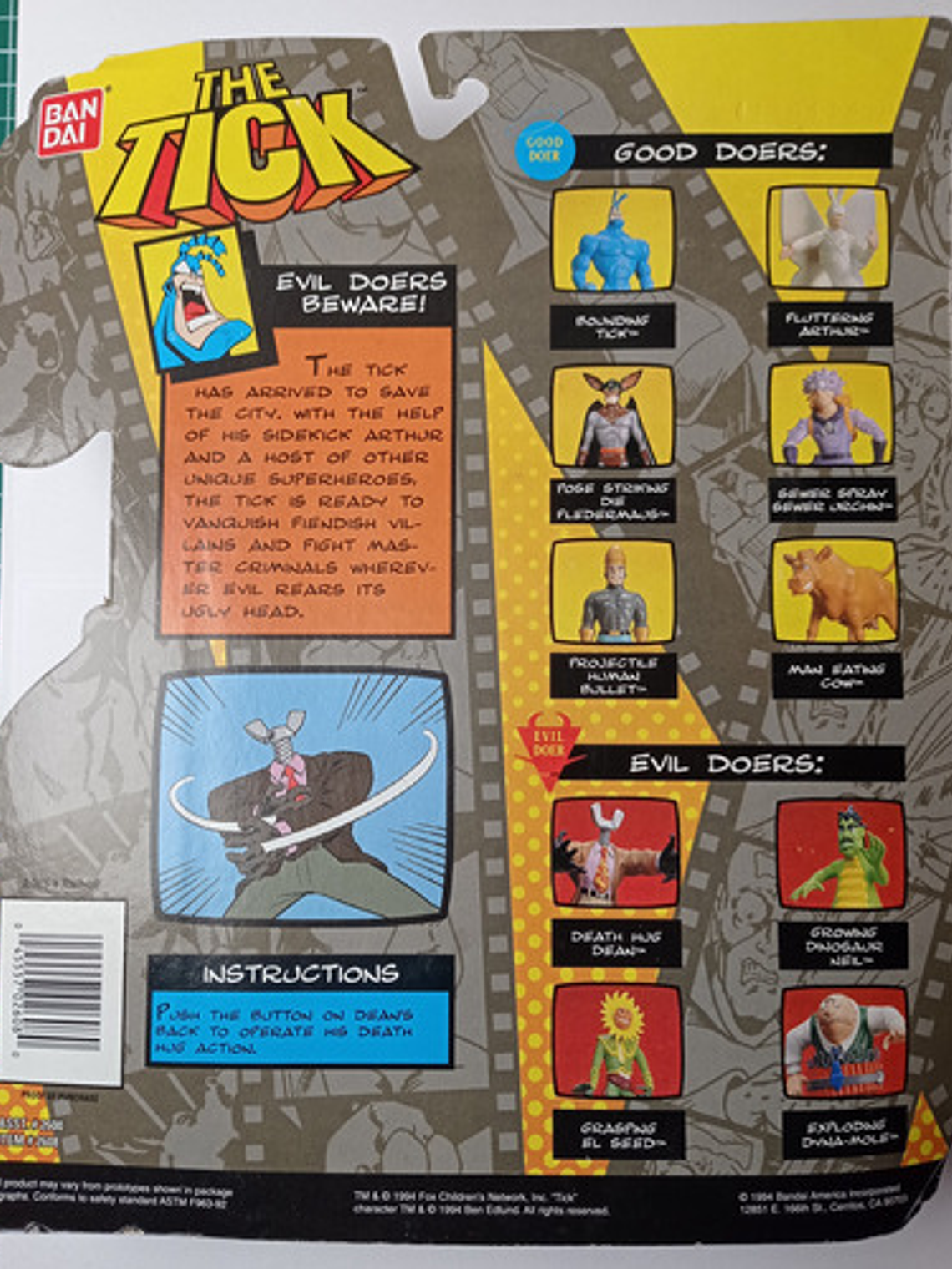 Death Hug Dean 1994 Bandai La Garrapata The Tick 6