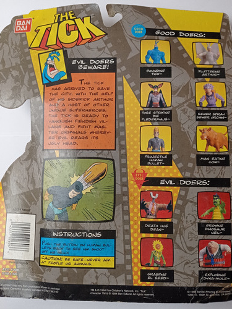 Human Bullet 1994 Bandai La Garrapata The Tick 6