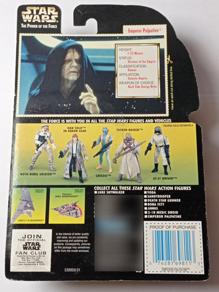 Emperor Palpatine 1996 Star Wars Kenner Power Of The Force 5