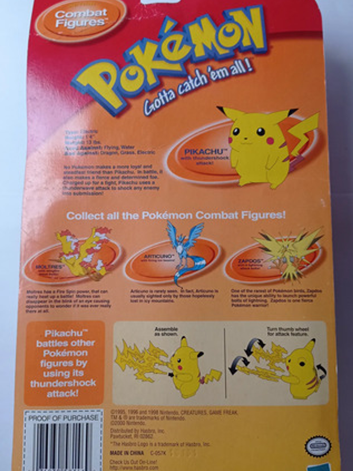 Pikachu 2000 Hasbro Pokemon Combat Figures Nintendo 9