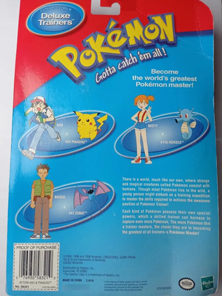 Ash Y Pikachu 2000 Hasbro Pokemon Nintendo 5