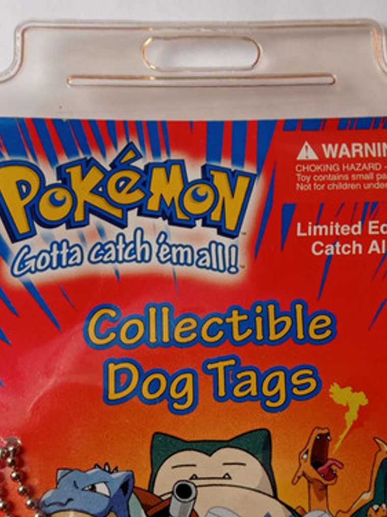 Dog Tag Pokémon Snorlax 1999 Toysite Nintendo Placa Metalica 3