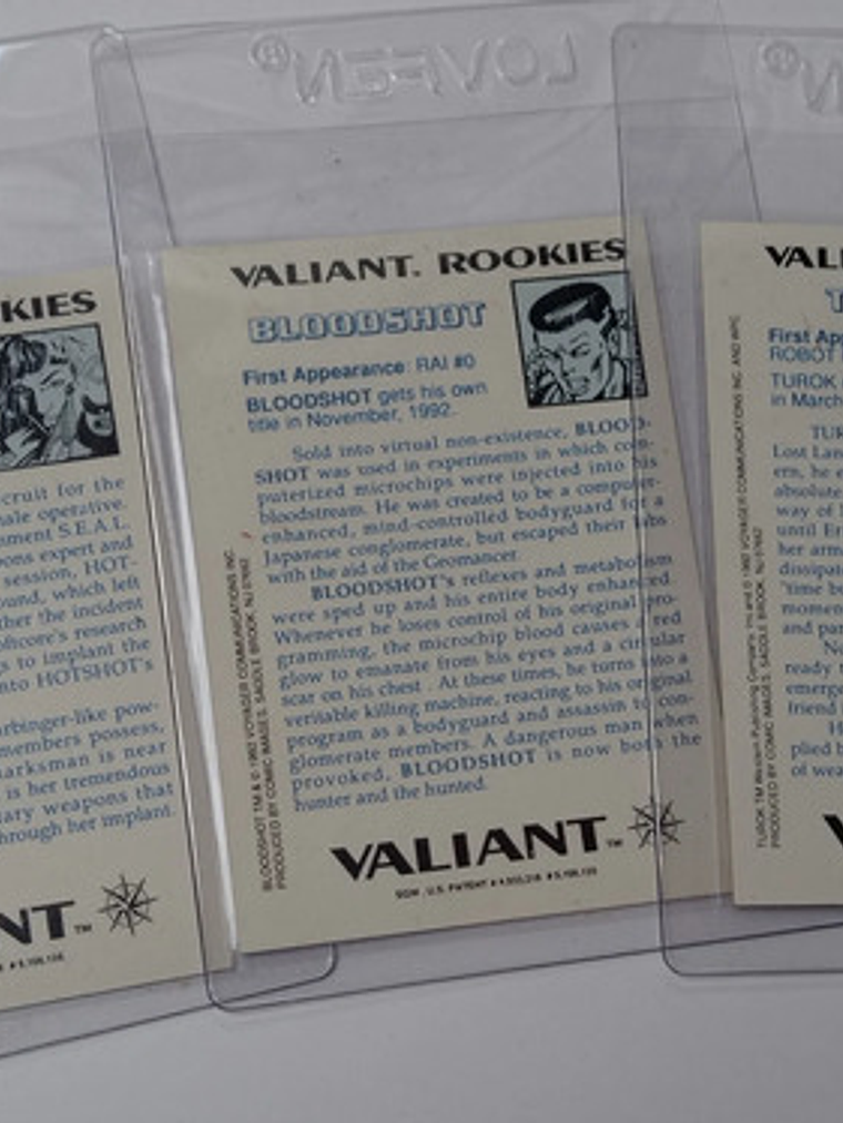 3 Cartas Turok Bloodshot Y Hotshot 1992 Valiant Comics 5
