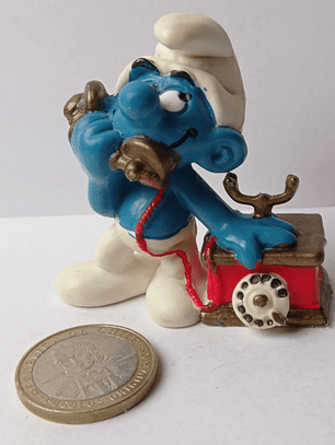 Pitufo Al Telefono 1980 Peyo Pitufos Smurfs