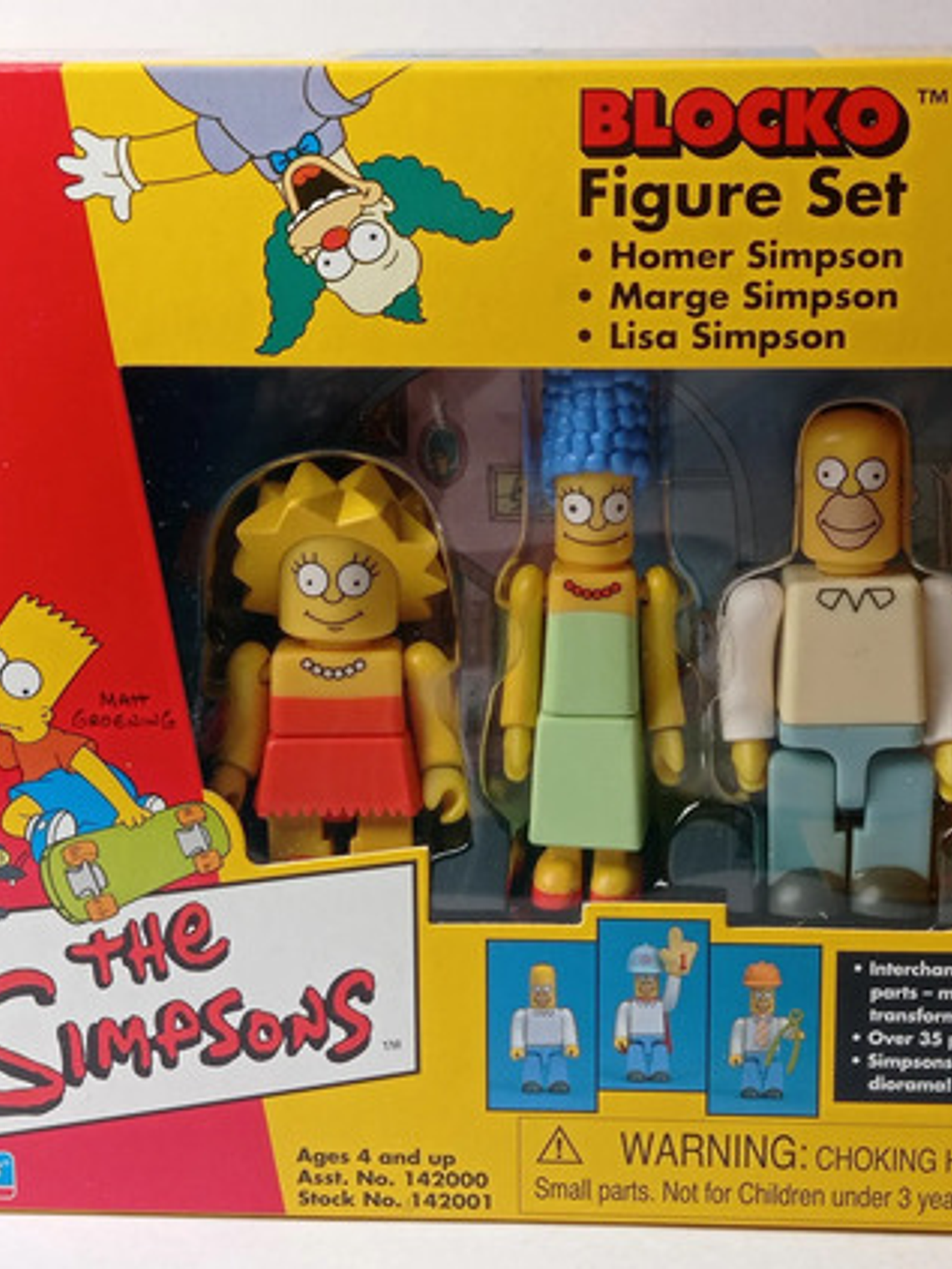 Simpsons Set 2002 Blocko Playmates Homer Marge Lisa Simpson 1