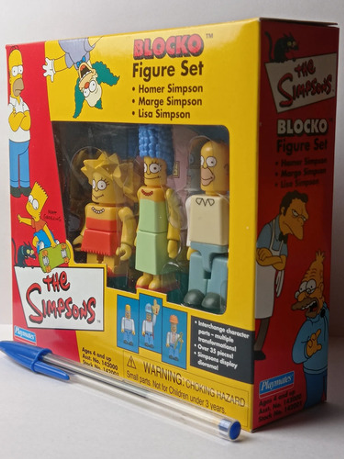 Simpsons Set 2002 Blocko Playmates Homer Marge Lisa Simpson 2